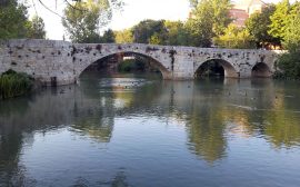 Puentecillas, puente romano sobre el río Carrión (Palencia)