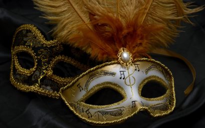 Fiestas de Carnaval, representadas por la típica máscara de Carnaval